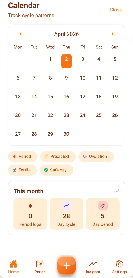 Calendar view