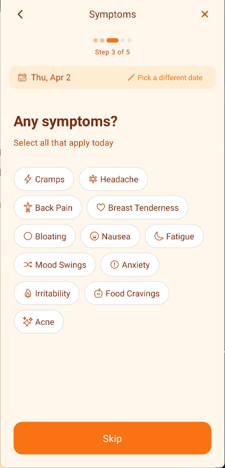 Symptoms step