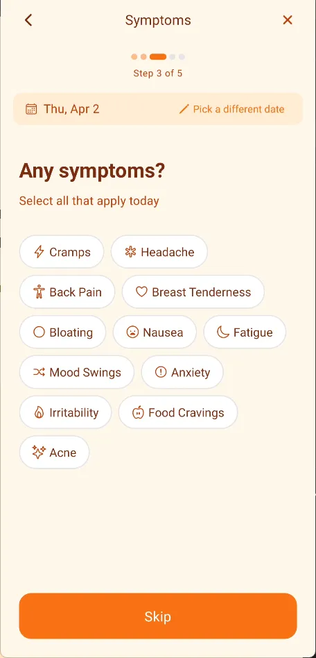 Symptoms step
